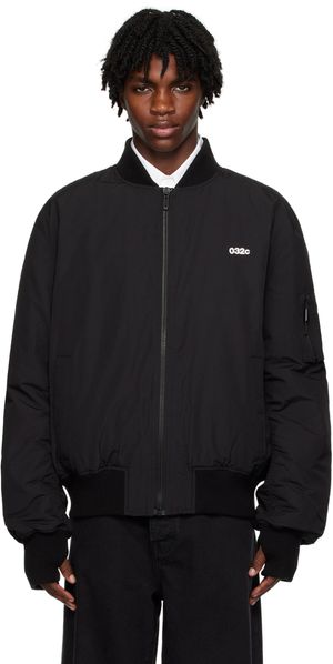 032c Blouson aviateur noir