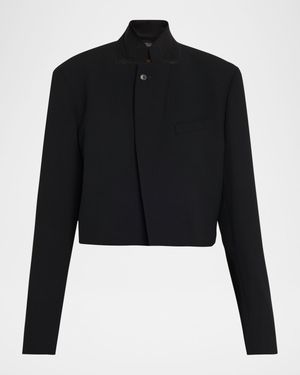 Baftan Crop Open-Front Jacket