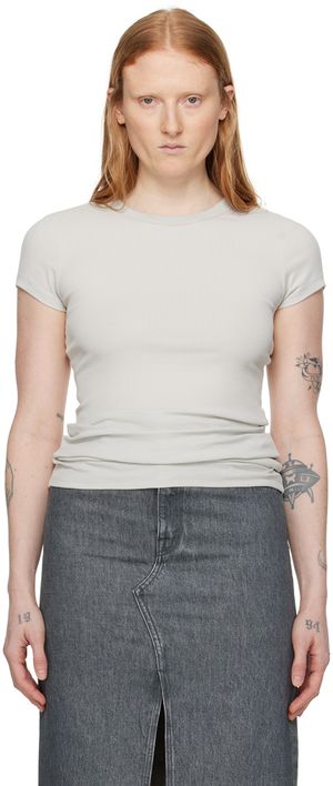 Filippa K Gray Fine Rib T-Shirt