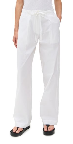Proenza Schouler White Label Barrett Pants in Stretch Poplin White 12