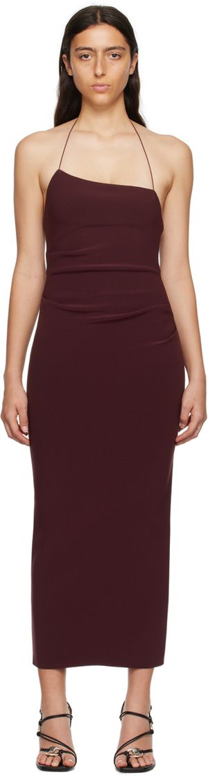 BEC + BRIDGE Burgundy Andy Midi Dress