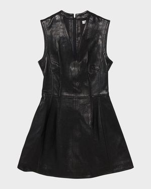 Juliette Sleeveless Leather Midi Dress