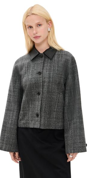 Theory Curve Sleeve Jacket Charcoal Multi M