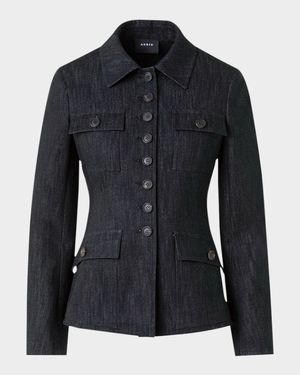 Delia Cotton Denim Stretch Shirt Jacket