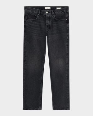Men's Washed Straight-Leg Jeans