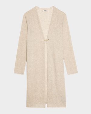 Daffy Pointelle Stars Cashmere Cardigan