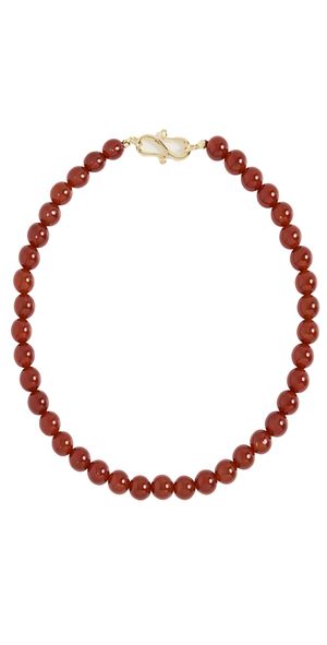 LIÉ STUDIO The Mary Necklace Red Carnelian One Size