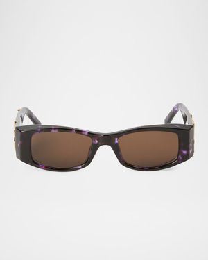 Angel Cat-Eye Embossed Logo Sunglasses