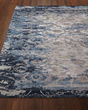 Deep Horizon Hand-Knotted Rug, 3' x 10'