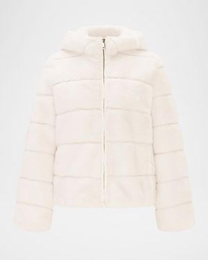 Mink Faux Fur Hooded Jacket