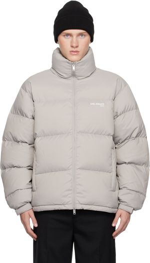 Axel Arigato Blouson matelassé Observer gris rembourré en duvet