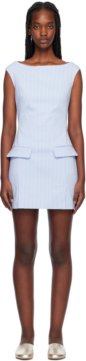 Staud Blue Walker Minidress