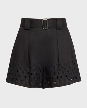 Kali Belted Linen Shorts