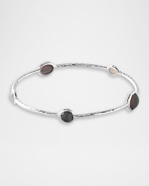 5-Stone Bangle Bracelet in Sterling Silver