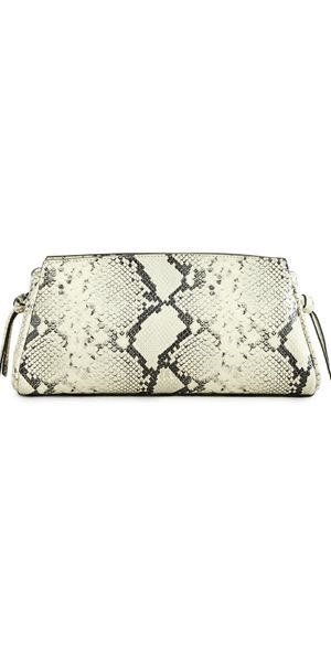 STAUD Maude Convertible Clutch White Snake One Size