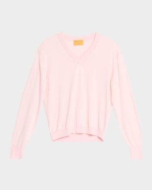 The V Silk-Linen Sweater