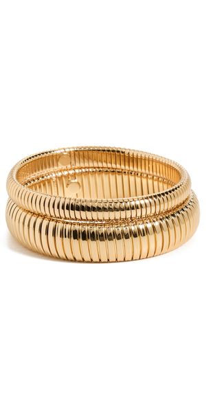 BaubleBar Micah Bracelet Set Gold One Size