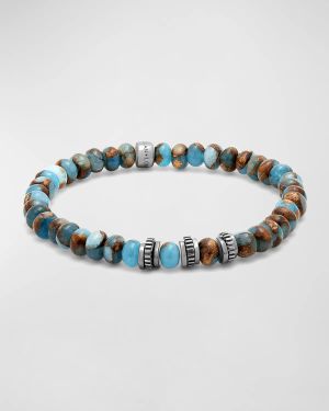Men's Nepal Bead Stretch Bracelet