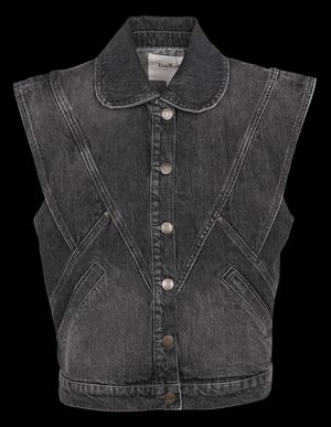Ba&sh - Veste en jean sans manches - Taille 2 - Noir