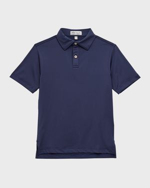 Boy's Solid Youth Performance Polo Shirt, Size XS-XL