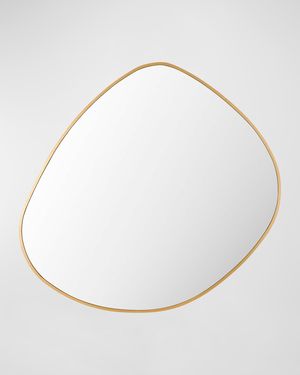 Pebble 37" Free-Form Wall Mirror, Gold