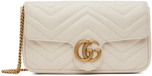 Gucci Sac blanc cassé à logo GG Marmont
