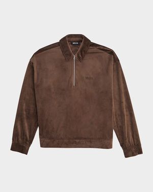 Men's Charles Velvet Quarter-Zip Sweatshirt