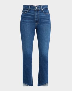 Claudine Kick-Flare Jeans with Angled Hem