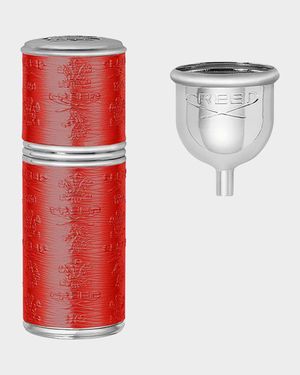 50 mL Cylindrical Atomizer Case, Silver/Red