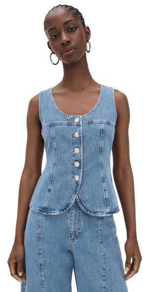 ALIGNE Ariella Denim Top Light Wash 10