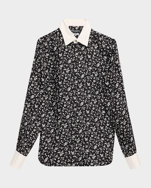 Men's Floral-Print Dress Shirt