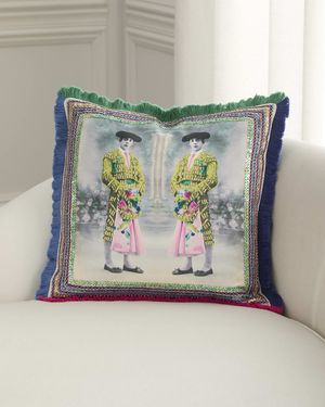 Torero Twins Decorative Pillow, 20" Square