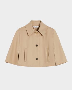 Padre Cropped Water-Repellent Cotton Cloak