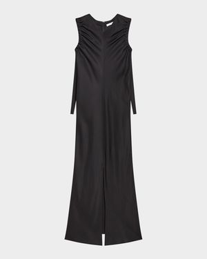 Ruched Sleeveless Maxi Dress