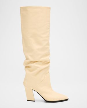 Hart 85 Printed Leather Knee-High Boots