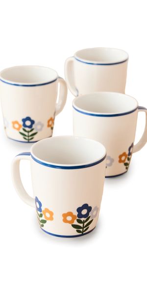 Misette Set of 4 Mugs Floral Bouquet One Size
