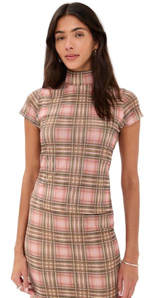 Another Girl Mesh Print Top Multi M