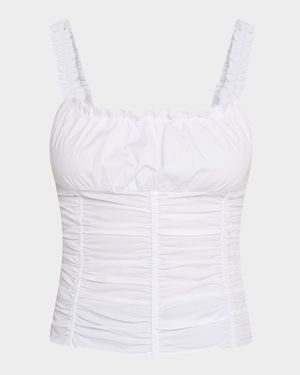 Nic Shirred Tank Top