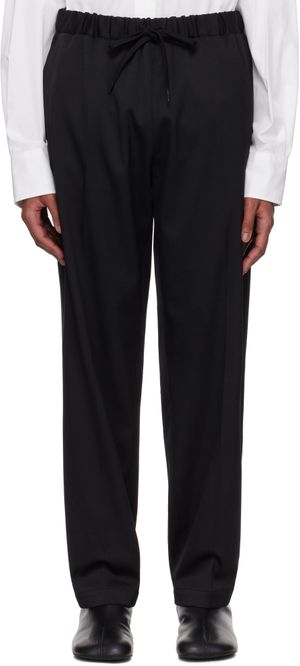 MM6 Maison Margiela Black Tailoring Wool Trousers