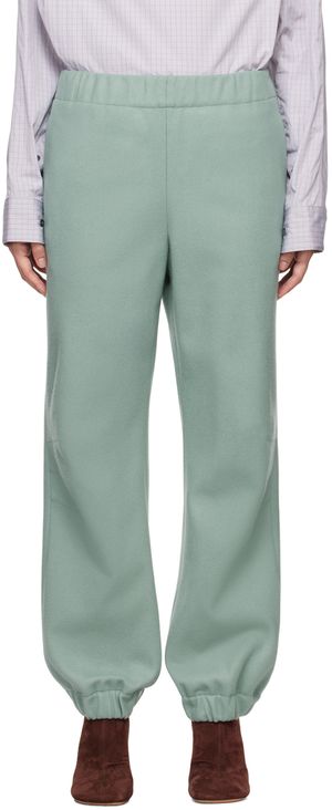Dries Van Noten Blue Wool Trousers