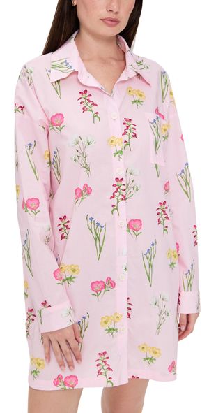 BedHead PJs Cotton Poplin High Low Sleepshirt Western Wildflowers XS