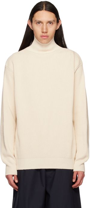 Jil Sander Off-White Relaxed Turtleneck