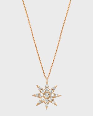 Venus Star 14k Diamond Pendant Necklace