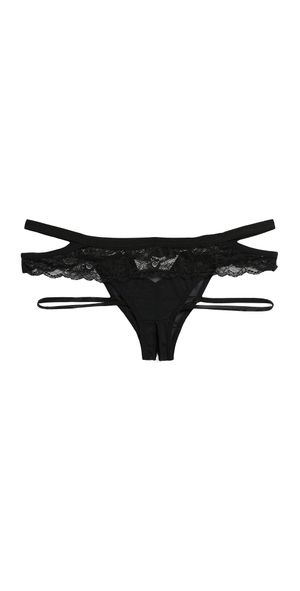 HONEYDEW Lucy Elastic & Lace Panties Black M