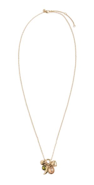 Madewell Chunky Oval Pendant Layer Pack Necklace Polished Bronze One Size