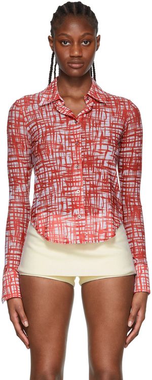 Maximilian Davis Red Polyester Shirt