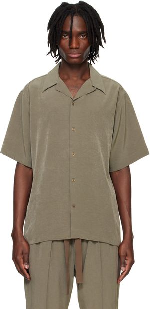 RAINMAKER KYOTO Taupe Open Collar S/S Shirt