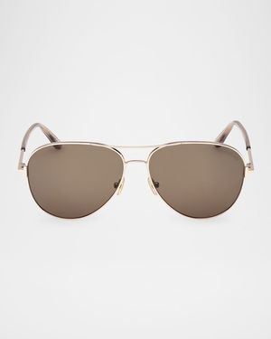 Clark Metal Aviator Sunglasses
