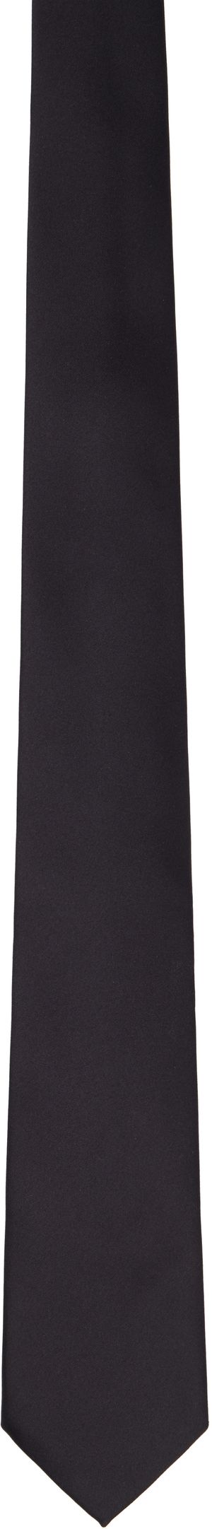 Ferragamo Cravate noire en soie