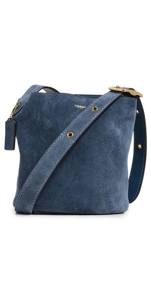 Coach Suede Bleecker Bucket Bag B4/Light Denim One Size